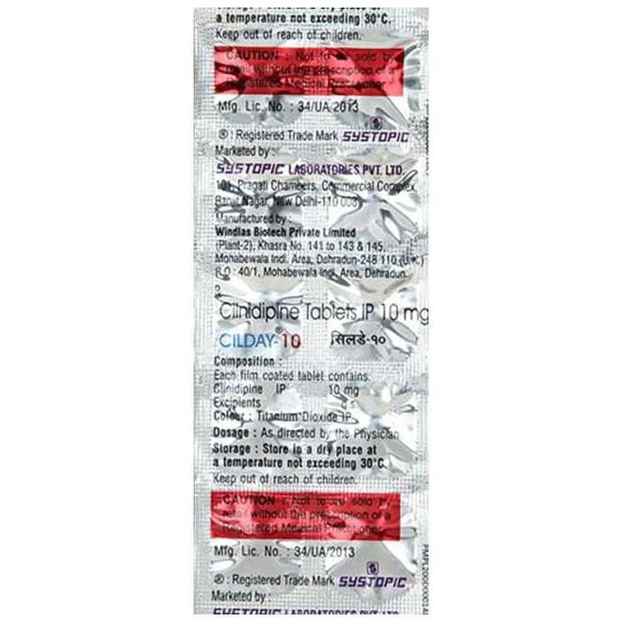 Cilday 10mg Tablet 3