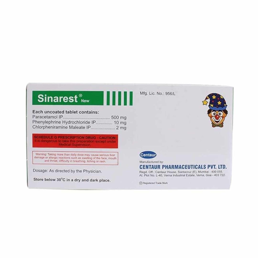 Sinarest New 512 Mg Tablet 15 2