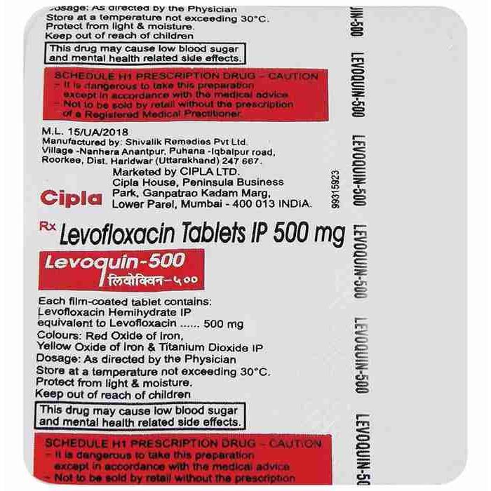 Levoquin 500mg Tablet 4