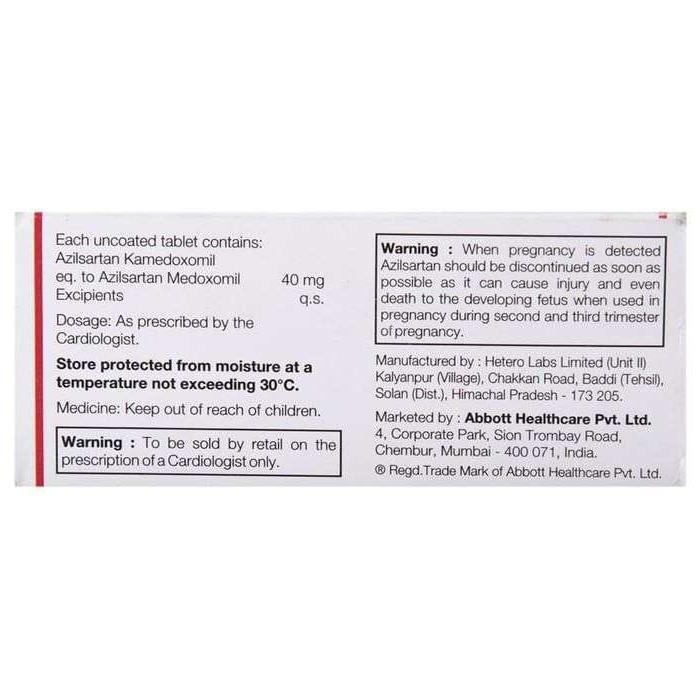 Aziltrend 40 Strip Of 10 Tablets 2