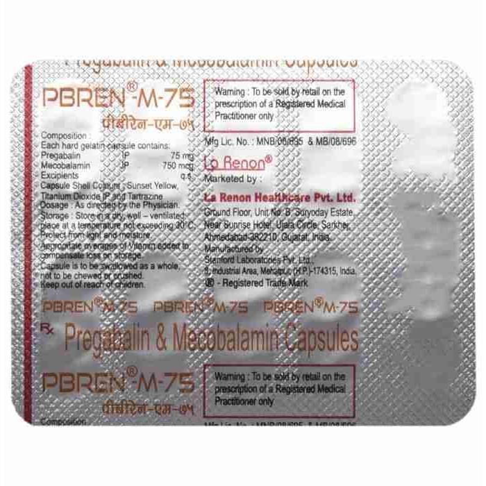 Pbren M 75 Mg/750Mcg Capsule 10 75Mg/750Mcg Capsule 10 5