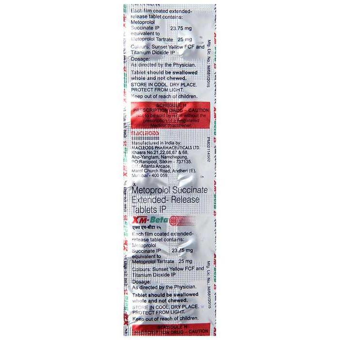 XM Beta 25mg Tablet 3