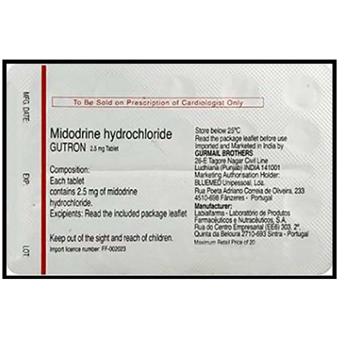 Gutron 2.5mg Tablet 2