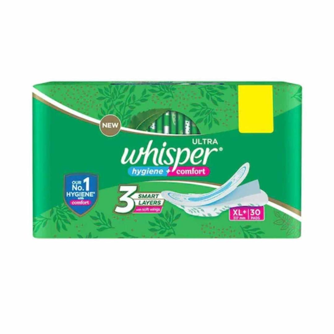 Whisper Ultra Hygiene Plus Comfort XL+ Pad 30