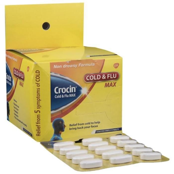 Crocin Cold N Flu Max 542 Mg Tablet 15 1