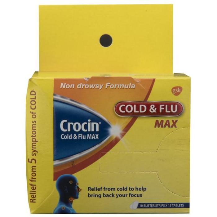 Crocin Cold N Flu Max 542 Mg Tablet 15 2