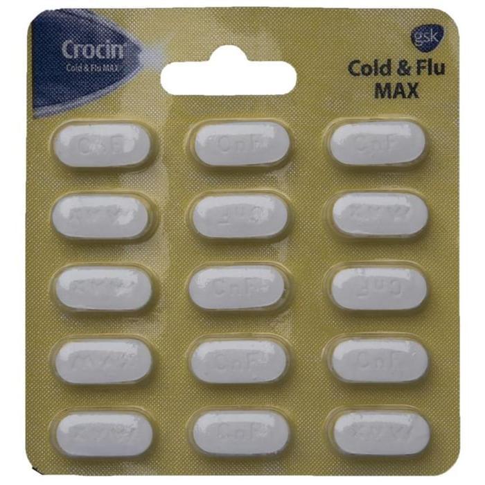 Crocin Cold N Flu Max 542 Mg Tablet 15 4