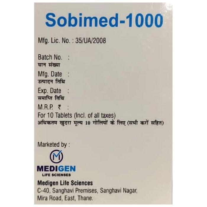 Sobimed 1000mg Tablet 3