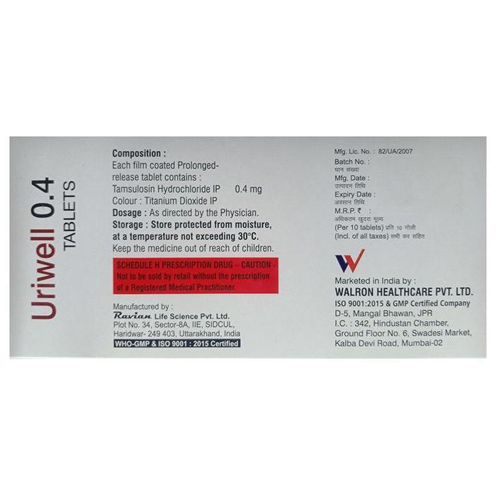 Uriwell 0.4mg Tablet 2