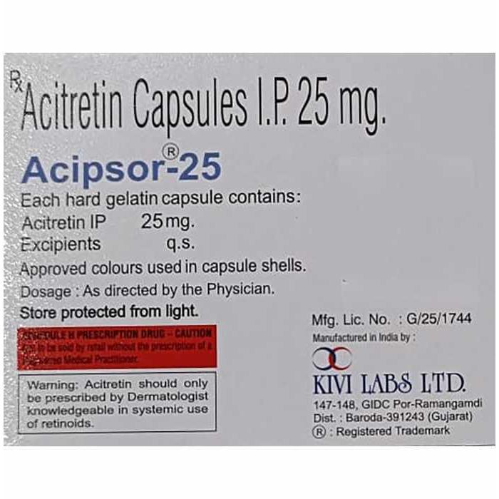 Acipsor 25mg Capsule 10'S 2