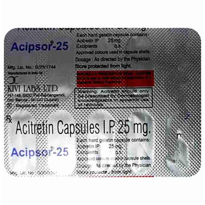 Acipsor 25mg Capsule 10'S 3