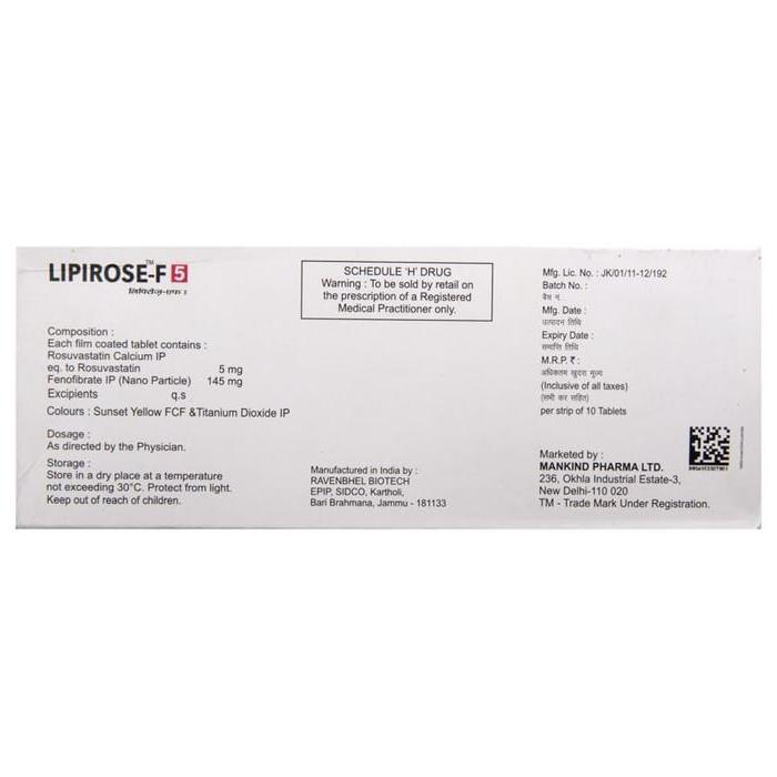 Lipirose F 5mg Tablet 3