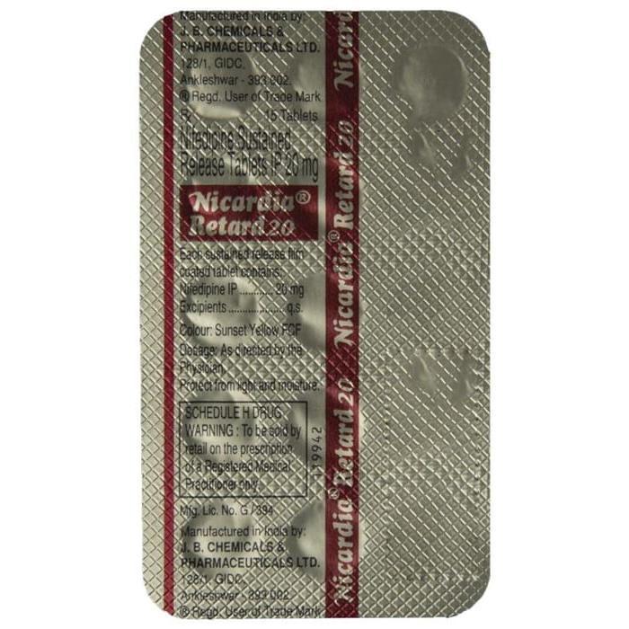 Nicardia Retard 20 Tablet SR 5