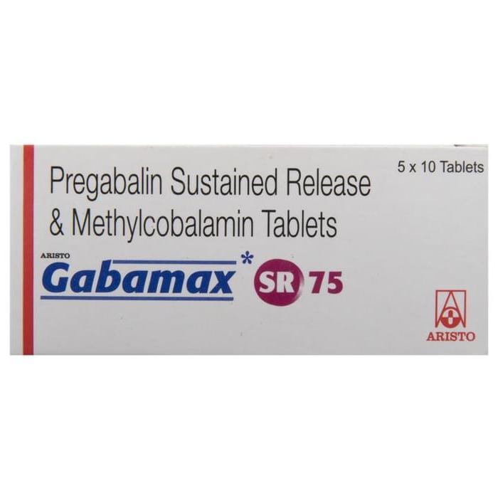 Gabamax 75 Mg/1500 Mcg Tablet Sr 10 75Mg/1500 Mcg Tablet Sr 10 2