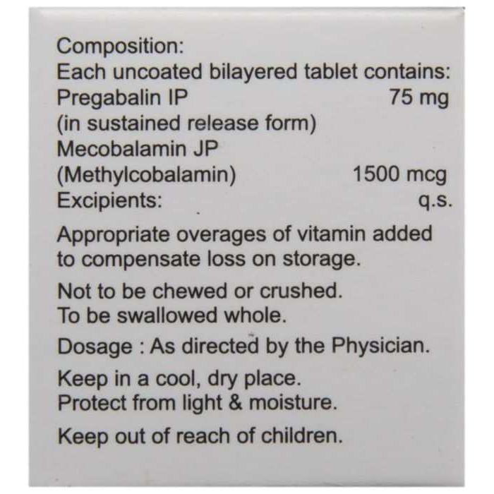 Gabamax 75 Mg/1500 Mcg Tablet Sr 10 75Mg/1500 Mcg Tablet Sr 10 3